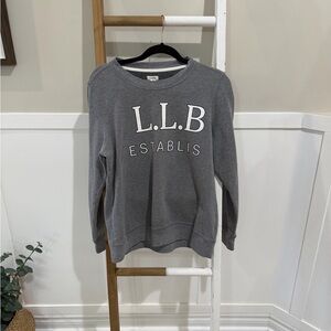 L.L. Bean Charcoal Sweatshirt with White Lettering